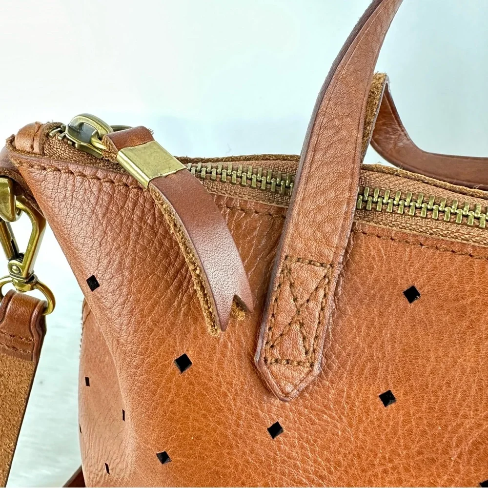 Madewell Brown Perforated Crossbody Bag - Picture 15 of 16